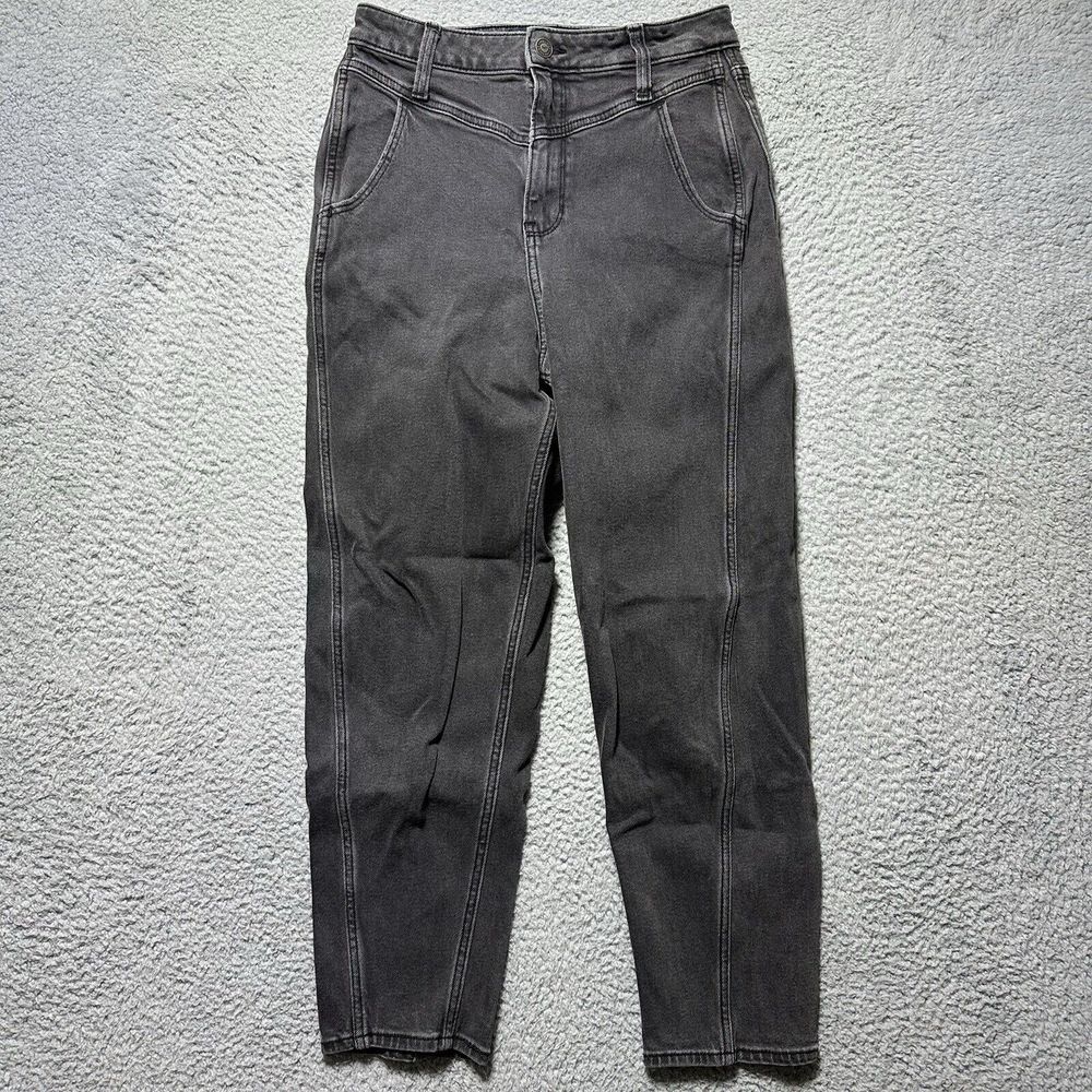 Hollister Jeans Womens 3R 26 Blue Distressed Ultra High Rise Mom Jeans
